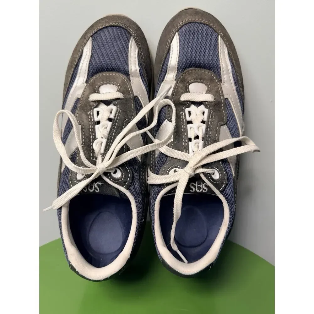 SAS Journey Mesh Women’s Sz 9.5 N Black Silver Comfort Casual Walking Shoes See